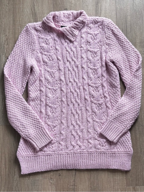 Ralph Lauren Sweaters - Ralph Lauren Cable Knit Mock Neck Sweater in Pink